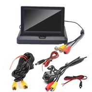 (Kèm Camera)4.3 Inch Màn Hình Xe Hơi Gập Lại Được Màn Hình TFT LCD Máy Ảnh Camera Lùi Hệ Thống Đỗ Xe