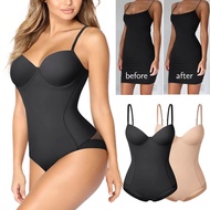 CORSELET 2Xl Body Shaper Tummy Control Seamless Bodysuit One Piece With Bra Wire Shapewear Open Crot