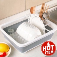 iGOZO Collapsible Dish Drainer - Local Ready Stocks for Home Kitchen Sink Drying Rack