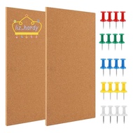 Cork Board Bulletin Board, Small Rectangular Pin Board for Wall, Self-Adhesive Cork Board for Office