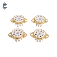 [miriam_malthus.ph]4PC 8 Pin Ceramic Socket Tube Top Vacuum Octal Value For KT88 EL34 6V6 6650 274B