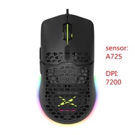 Delux M700A น้ำหนักเบา Mouse Gaming RGB 67G 7200DPI 1000Hz เมาส์ออกแบบตามหลักสรีรศาสตร์พร้อมสายเคเบิ