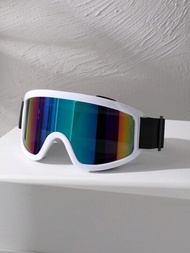 1入組男士大框包覆式防風護目鏡,適用於戶外滑雪、騎自行車、運動登山和遠足