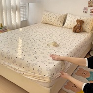 Ga Gối Cotton Đũi xơ đậu nành M2x2M ga bo chun bọc đệm cotton đũi mềm mịn thoáng mát kèm 2 vỏ gối
