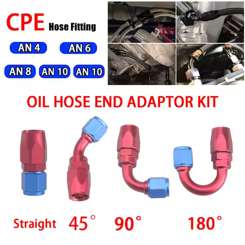 Universal AN4 AN6 AN8 AN10 AN12 Straight 45 90 120 180 Degree Oil Fuel Swivel Hose End Fitting Oil H