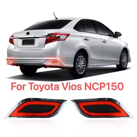 2Pcs Car Led Rear Brake Light Bumper Lamp For Toyota Vios 2015