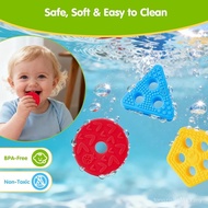 hahaland Silicone Sorting & Stacking Toys Toddlers 1-3 - Montessori Sensory Toys for 1 Year Old, Tex