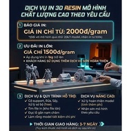 [AE ORDER ATTENTION, NEED TO PRECHANGE] RESIN 3D PRINTING SERVICE 1500 VND/G