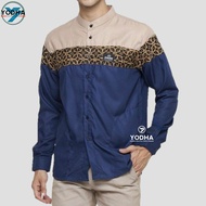 Kemeja koko pria panjang model terbaru yodhamuslim baju koko dewasa putih abu seragam santri pondok