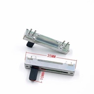 2PCS B100K 35mm Slide Potentiometer Linear Audio Fader 4 Pin Vertical Switch 10mm Handle Replacement