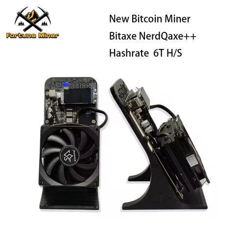 NEW Bitaxe NerdQaxe++ 6TH/S 70W Solo Bitcoin Miner BM1370 Asic Chip BTC Crypto Lottery Mining&Power 
