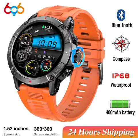 2025 New 1.52" Blue Tooth Call Smart Watch Outdoor Sport Compass Bracelet 400mAh Battery Health Moni