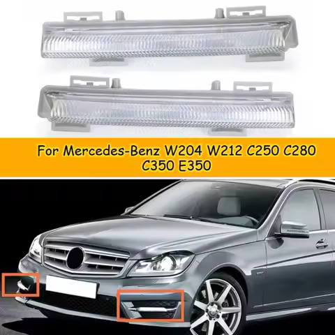 Car Front LED DRL Daytime Running Lamp Fog Light 12V For Mercedes-Benz W204 W212 C250 C280 C350 E350