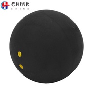 CHINK Rubber Squash Balls, Double Yellow Dot Black Squash Ball, Squash Racket Supplies 40MM Training