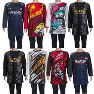 (HARGA BORONG) KIDS JERSEY T-SHIRT MALAYSIA LONG SLEEVES (BAJU JERSI MALAYSIA BUDAK LENGAN PANJANG )