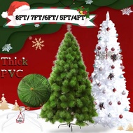 Green/White Xmas tree 4FT 5FT 6FT 7FT 8FT,Artificial Christmas Tree 7ft Makapal,Christmas Decoration