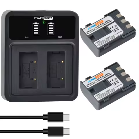 PowerTrust 1400mAh NB-2L Bateria NB-2LH NB2LH Battery for Canon ZR100 ZR200 EOS 350D 400D Rebel XT X