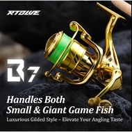 BEARKING RTBLUE B7 Bright Gold All-Water Ready 10KG Max Drag Power Spinning Reel, READY Stock