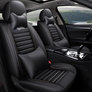 Perodua Myvi 2005-2010 PU Leather Car Seat Cover 5-Seats Front + Rear Universal Waterproof Breathabl