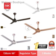 ❄❣KDK/PANASONIC 3 Blades Ceiling Fan 60 Inch / 150cm -  K15V0/ K15W0 (White /Sliver /Dark Brown/Copper) /F-M15A0