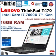 Lenovo ThinkPad T470 Intel Core i7 7th Gen 14 inches Business Laptop (16GB RAM/512GB SSD Windows 11 