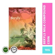 Beryls Chocolate Compound Coins Milk/Dark Coin/White 1kg/500g /Coklat Beryls /Baking /Healthy Baker