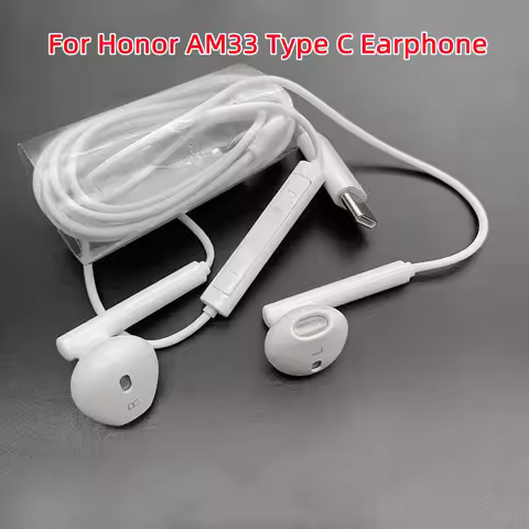 Honor 400 300 Pro X90 GT Type C Earphone In-Ear Wired Headset With Microphone Volume Control For Hon