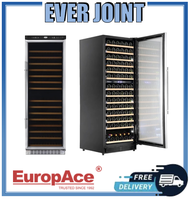 EuropAce EWC 6155Y [155 Bottles ] Deluxe Series Dual Zone Stainless Steel Wine Cooler