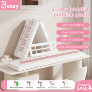 (COD Local Warehouse Shipment) BETSY B151 61 Keys Foldable Portable Piano Keyboard for Children & Be