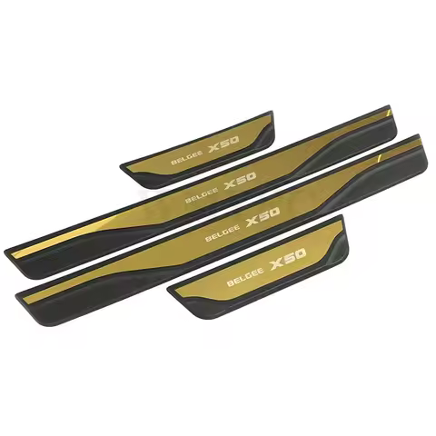 For BelGee X50 2023-2024 Accessories Stainless Steel Auto Door Sill Scuff Plate Anti-Kick Pedal Trim