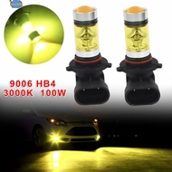 <hund> 1 Pair 9006 HB4 3000K Yellow LED 100W Super Bright Fog Driving Light Bulb Kit