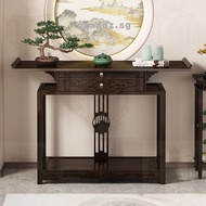 New Chinese Style Hallway Table Wall Entry Entrance Cabinet Right Door Modern Minimalist a Long Narrow Table Altar Side View Narrow