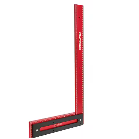 Enjoywood 600mm L-Shaped Ruler Aluminum Alloy Carpenter Square Framing Square Right Angle Ruler Wood