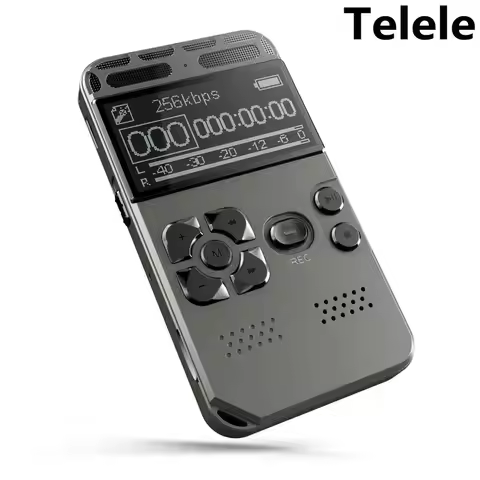 Digital Voice Recorder Voice Activated Mp3 player 32GB Music Player Card One-button Record Noise Red
