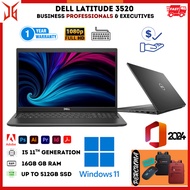 Laptop Dell Latitude 3520 7390 i5 i7 11th 8th Gen Laptop 16GB RAM 512GB SSD FHD 1 Year Warranty