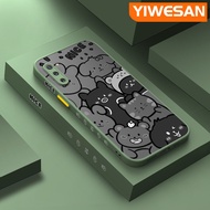 YIWESAN เคสปลอกสำหรับ Samsung โน๊ต10 Plus 4G Note 10 Plus 5G Note 10 Lite เคส M60s Note10ลายการ์ตูนน่ารักรูปสัตว์แฟชั่นแบบบางกันกระแทกแข็งขอบซิลิโคนนิ่มคลุมทั้งหมดเคสป้องกันเลนส์กล้อง
