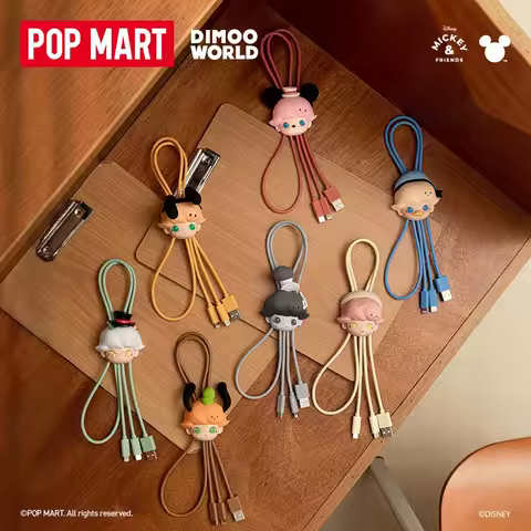 Official Authentic Pop Mart Dimoo Wolrd Dating Lanyard Series Blind Box Cartoon Lovers Ornament Pend