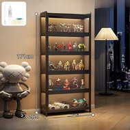 ตู้เก็บของแบบใสพร้อมไฟและกุญแจสำหรับเก็บของเล่นโมเดล Acrylic Living Room Display Cabinet Multi-layer