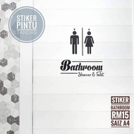 Sticker Bathroom (pintu bilik air)