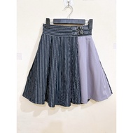 Axes Femme 2-hand Japanese skirt with plaid and fabric lining