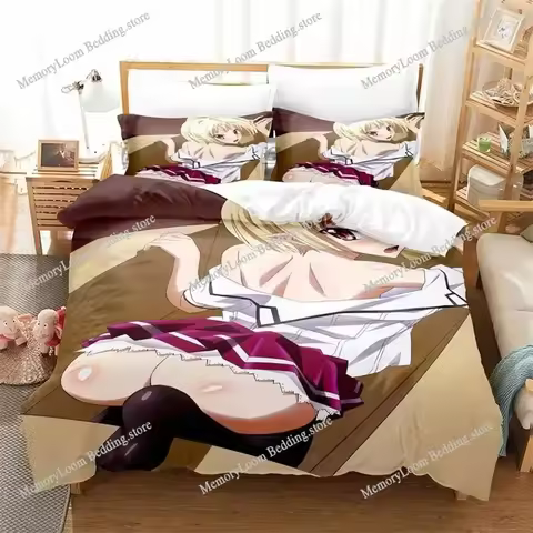 High School DXD Bedding Set Single Twin Full Queen King Size Bed Set Aldult Night Sleep Set Date A L