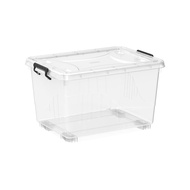 [Min Purchase 2] Duramax Plastic Storage Box with Wheels & Lockable Lid 55L (Transparent)