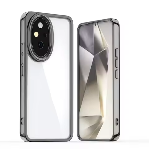 Fashion Metal Frame Anti Yellow Transparent Case for Honor 400 Lite 200 LITE 200 Pro Magic7 Lite X9C