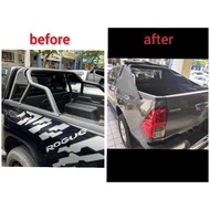 4x4 tailor made canvas Hilux Revo Rocco Rogue for TRD roll bar