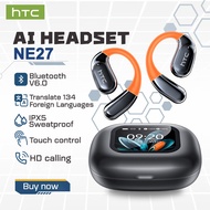 HTC NE27 AI Translation Touch Screen Wireless Bluetooth Headset V6.0, OWS TWS Open Sports Earbuds Ea