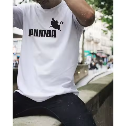 Joke The Pumba Printed Men's T-Shirt 100% Cotton Oversized Funny Graphic Tees for Men Summer Tops