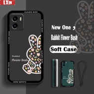 Soft Case Silikon Motif Kelinci Dengan Lanyard Untuk OPPO A57 2022 A15