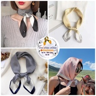 Square checkered silk scarf size 70x70cm in many colors to make Milana beach camisole