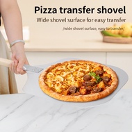 Sudip pizza aluminium dengan pemegang kayu, alat pemindah pizza, sudip pizza berbentuk segi empat, a