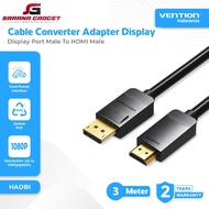 VENTION HADBI Cable Converter Display Port Male to HDMI Male 1080P@60Hz DP to HDMI Cable 3M 3 Meter 